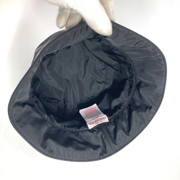VALENTINO Logo All-over pattern All-over logo bucket hat bob hat Nylon Black main image 9
